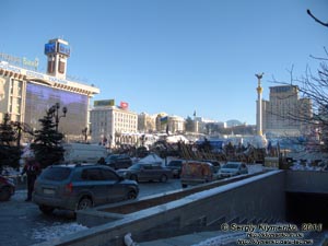 Фото Киева. Баррикады на Площади Независимости. «Евромайдан» 2 февраля 2014 года, около 14:00.