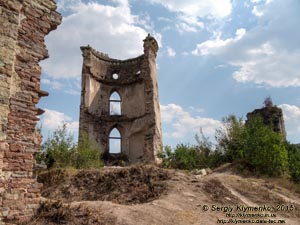 Тернопольская область, возле села Нырков. Фото. Руины Червоногородского замка (48°48'15"N, 25°35'48"E). Фрагмент.