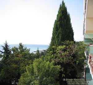 Крым. Гурзуф, вид с балкона пансионата.