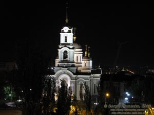 Фото Донецка. Свято-Преображенский кафедральный собор ночью