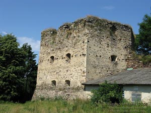 Золотой Поток, Тернопольская область. Фото. Замок начала XVII века, угловая башня.