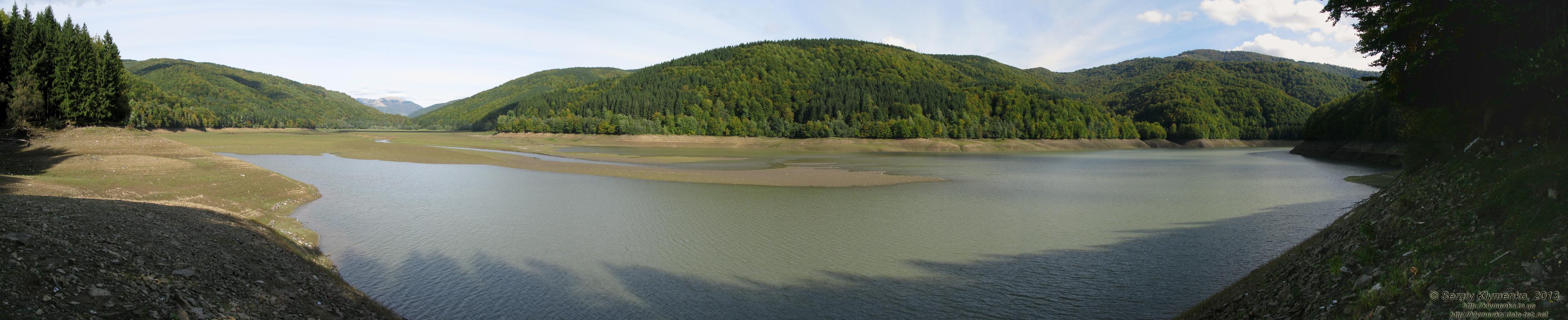 Закарпатская область. Фото. Теребле-Рикское (Ольшанское) водохранилище. Панорама ~180°.