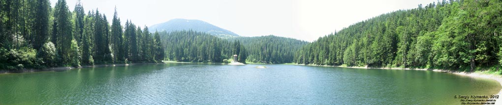 Закарпатская область. Озеро Синевир. Фото. Панорама ~180°.