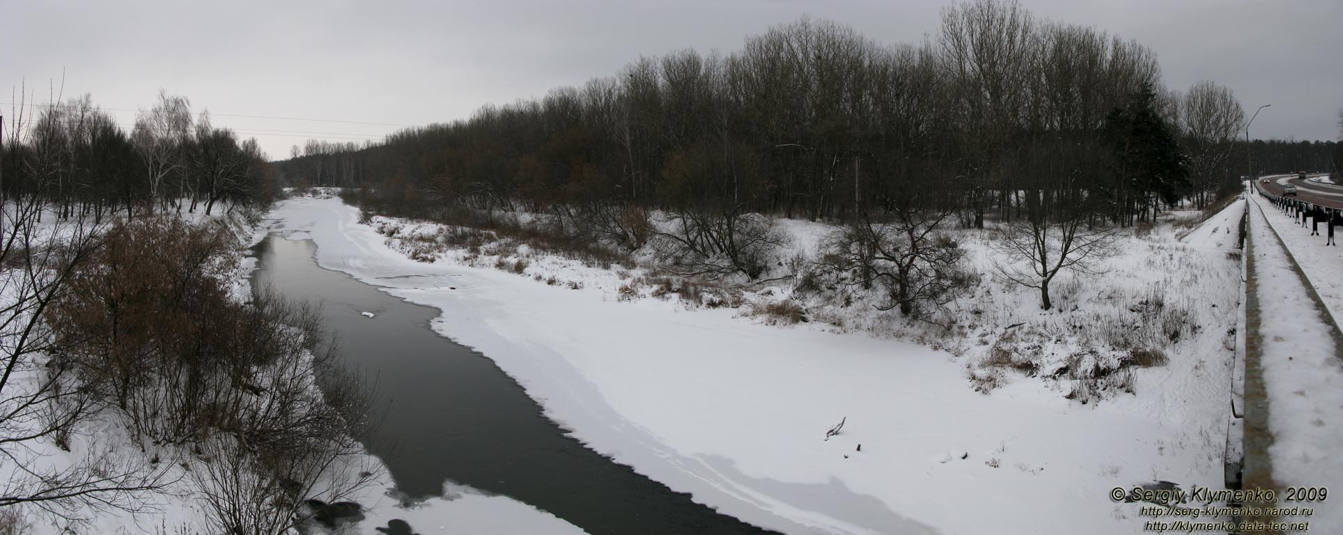 Житомирщина. Фото. Речка Тетерев зимой (в районе города Коростишев, 50°20'28"N, 29°04'40"E).