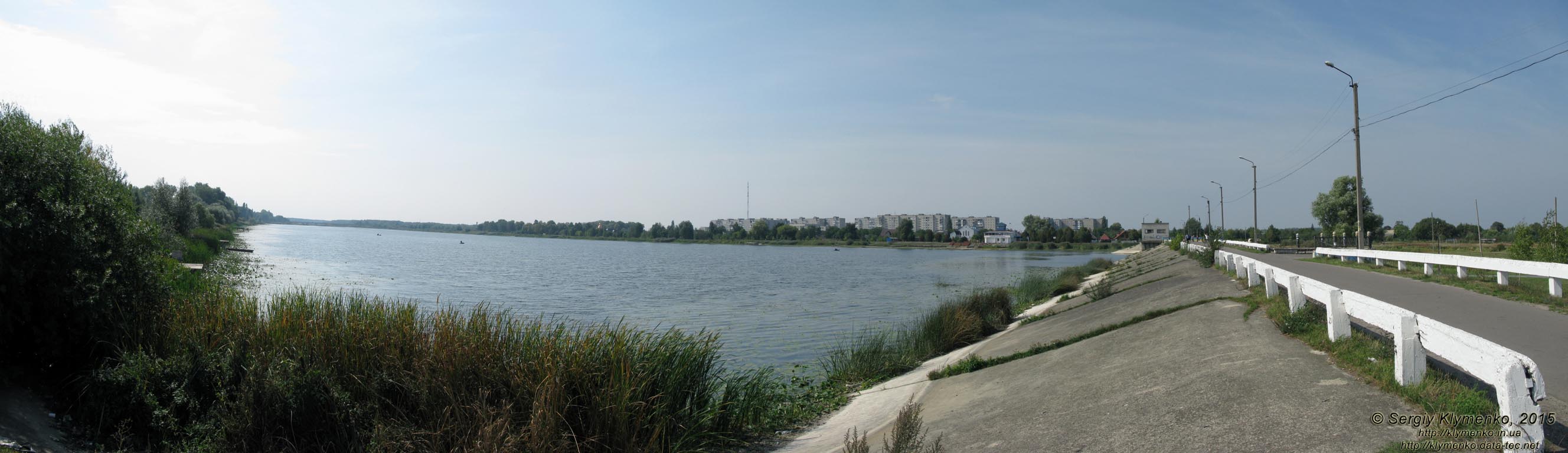 Волынская область, город Ковель. Фото. Искусственное водохранилище на реке Турья. Панорама ~150°.