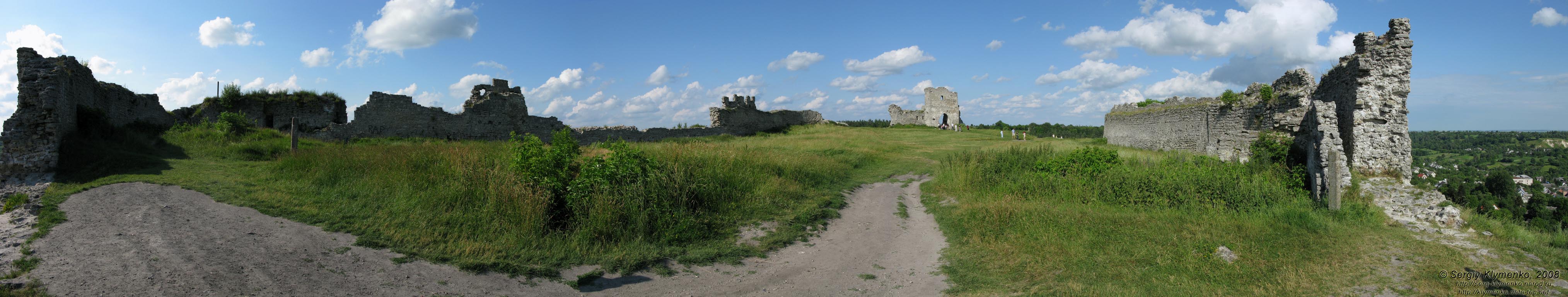Кременец. Панорама руин когда-то могучей крепости («замка Боны») на Замковой горе (панорама ~120°).