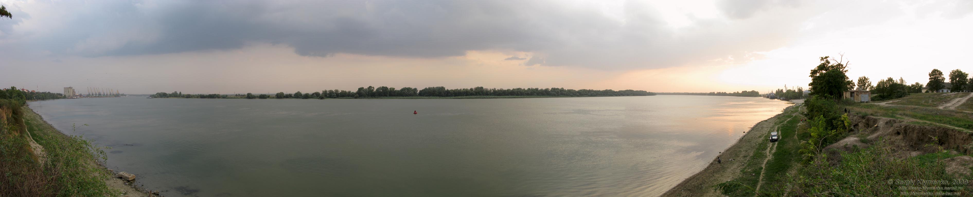 Одесская область. Измаил. Фото. Река Дунай (античное название - Истр). Панорама ~180°.
