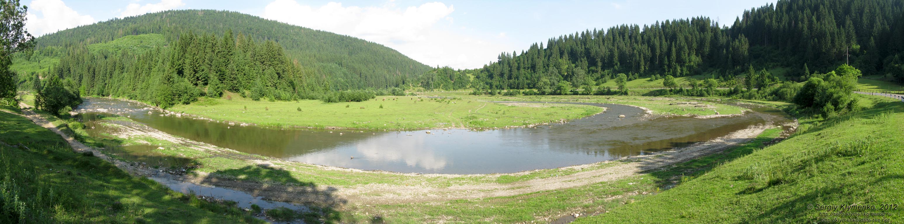 Закарпатская область. Фото. Река Рика на участке между селами Нижний Быстрый и Противень.