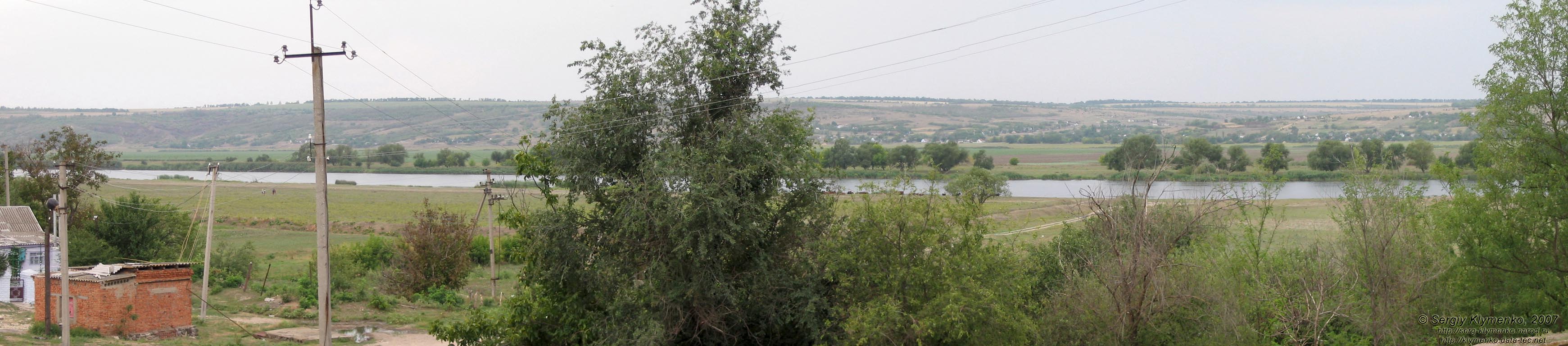Новогригоровка, Николаевская область. Фото. Панорама реки Южный Буг в районе села Новогригоровка.