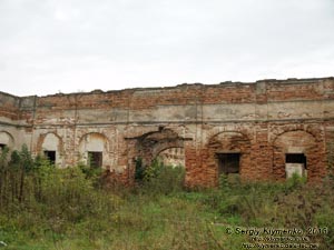 Хмельницкая область, Изяслав. Фото. Руины дворца Заславских, вид от Детинца.