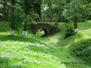 Волынь. Олыка. Фото. Арочный каменный мост, ведущий к замку Радзивиллов.