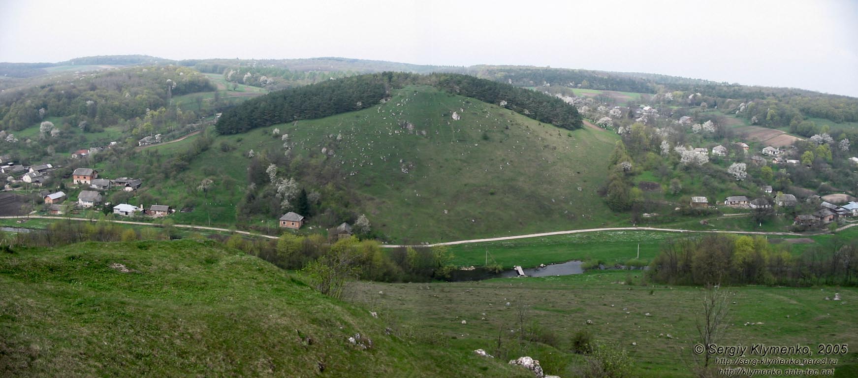 Подолье, Тернопольская область. Збараж. Пейзаж местности "Старый Збараж" с Замковой горы.