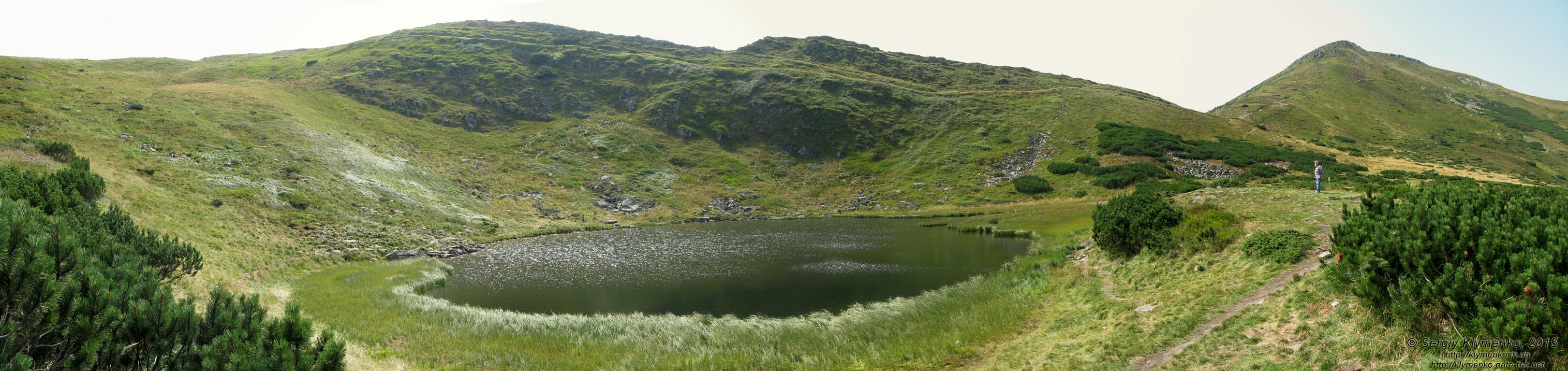 Фото Карпат, Ивано-Франковская область. Озеро «Несамовите». Панорама ~180°.