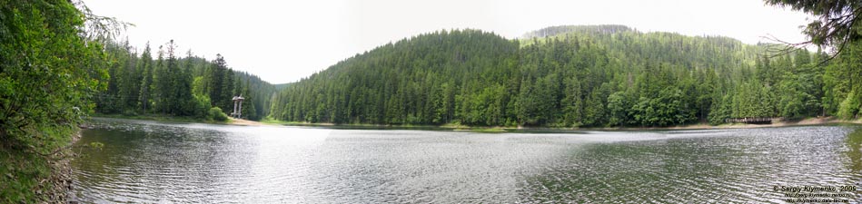 Закарпатская область. Озеро Синевир. Фото. Панорама ~150°.