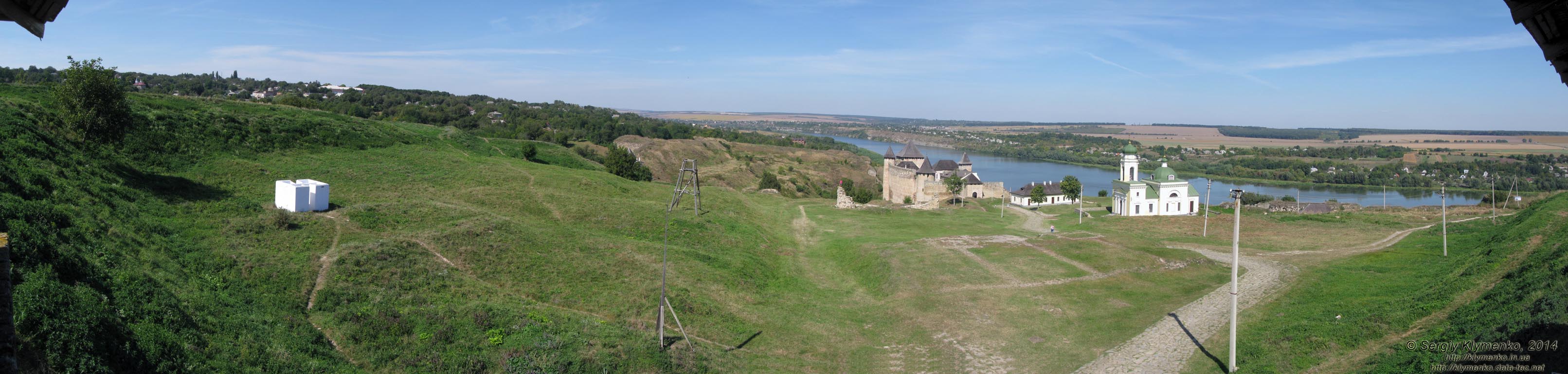 Подолье, Черновицкая область. Фото. Хотин, общий вид крепости с Бендерских ворот (панорама ~150°).
