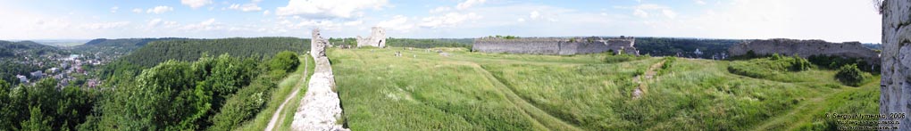 Кременец. Панорама Кременецкого замка («замка Боны») со стен крепости (панорама ~180°).