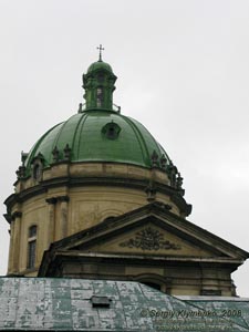 Львов. Фото. Доминиканский собор (пл. Музейная №1). Купол собора.