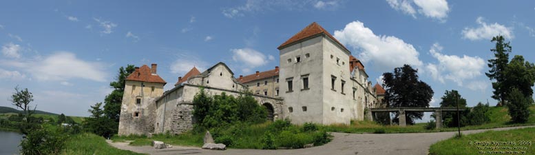 Львовская область. Свирж. Фото. Свиржский замок, XV век (вид с юго-запада).