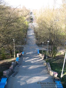 Тернополь. Фото. Парк "Топильче". Вид с перекрестка ул. Мира и ул. Драгоманова.