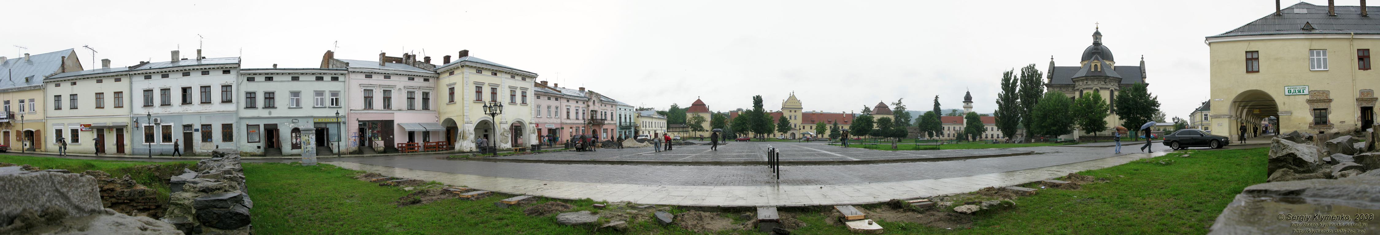Жолква. Фото. Вечевая площадь (бывшая Площадь Рынок). Панорама (~210°).